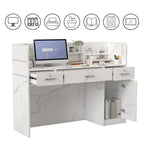 Table de réception à 3 tiroirs, bureau d'accueil, bureau d'ordinateur, bureau de travail