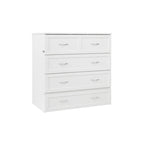 Northfield Twin XL Murphy Bed Chest with Mattress in White