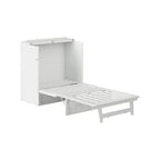 Northfield Twin XL Murphy Bed Chest with Mattress in White