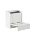 Northfield Twin XL Murphy Bed Chest with Mattress in White