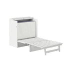 Northfield Twin XL Murphy Bed Chest with Mattress in White
