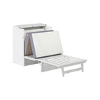 Northfield Twin XL Murphy Bed Chest with Mattress in White