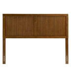 Widman Country Style King Size Walnut Wooden Headboard