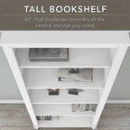 Bureau de 72 po de large avec huche et bibliothèque à 5 étagères Somerset, gris cendré