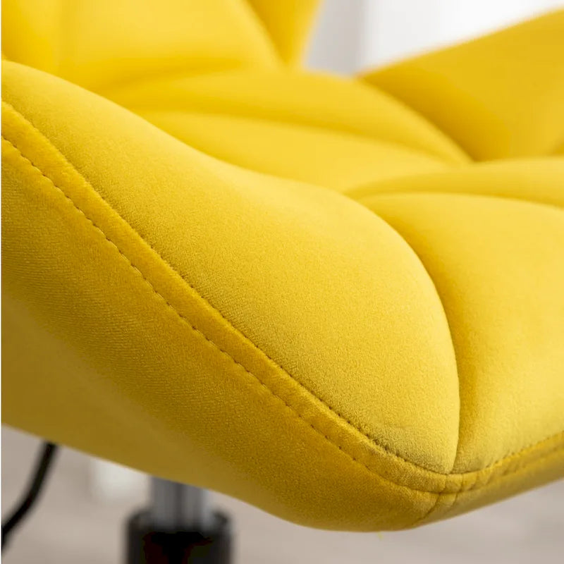 Roundhill Furniture Eldon Diamond Tufted Adjustable Swivel Office Chair