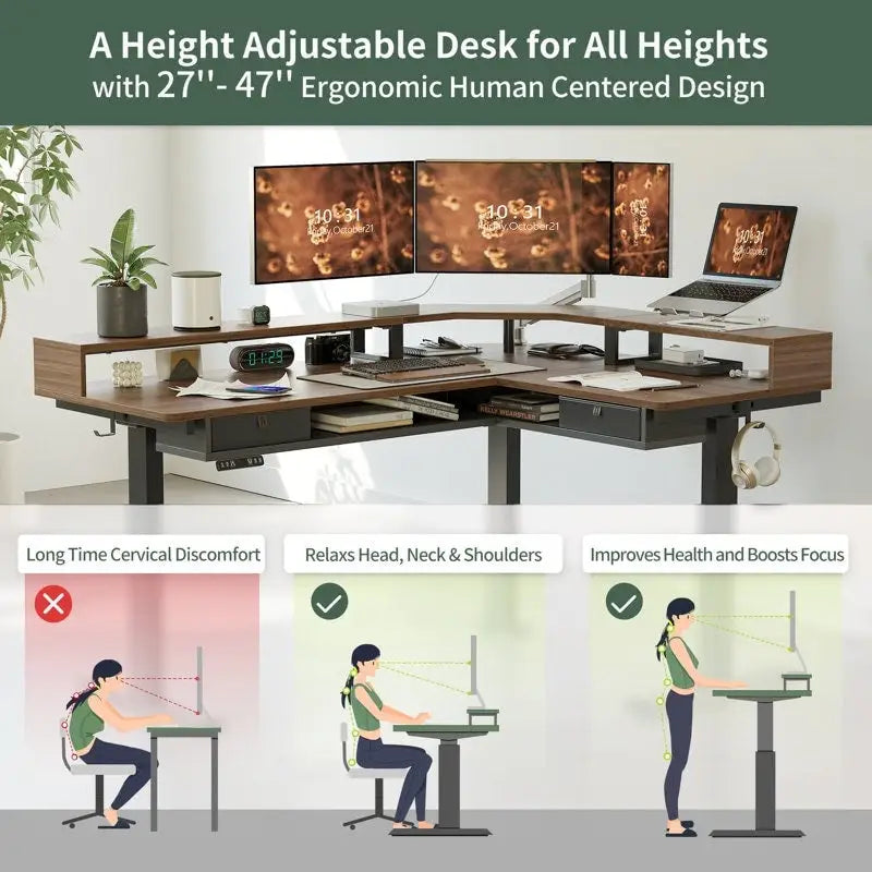 FEZIBO/Home Office Furniture/Wood/Desks