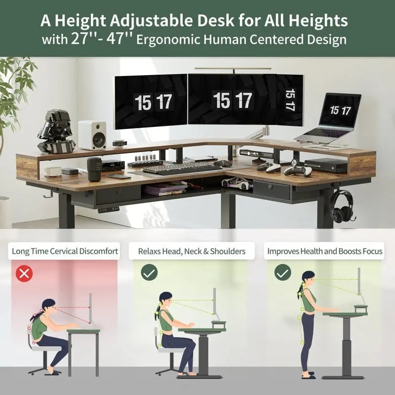 FEZIBO/Home Office Furniture/Wood/Desks