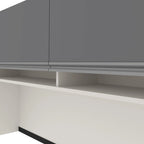 Bestar Connexion 72W L-Shaped Desk with Hutch and Pedestal