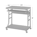 Porch & Den Florica Rolling Computer Desk Cart