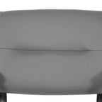 Guest Chair in Faux Leather and Black Finish Frame