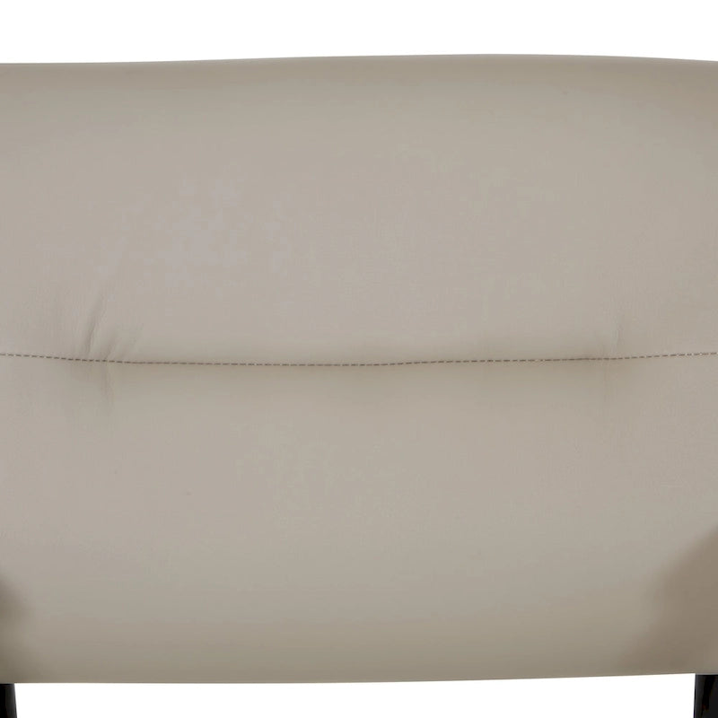 Guest Chair in Faux Leather and Black Finish Frame