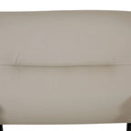 Guest Chair in Faux Leather and Black Finish Frame