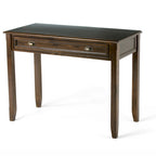 WYNDENHALL Portland SOLID WOOD Transitional 42 inch Wide Writing Office Desk in Mahogany Brown