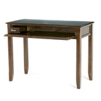 WYNDENHALL Portland SOLID WOOD Transitional 42 inch Wide Writing Office Desk in Mahogany Brown