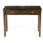 WYNDENHALL Portland SOLID WOOD Transitional 42 inch Wide Writing Office Desk in Mahogany Brown