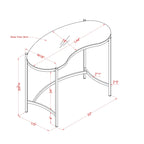 Allade Modern Gold 44-inch Glass Computer Desk by Furniture of America