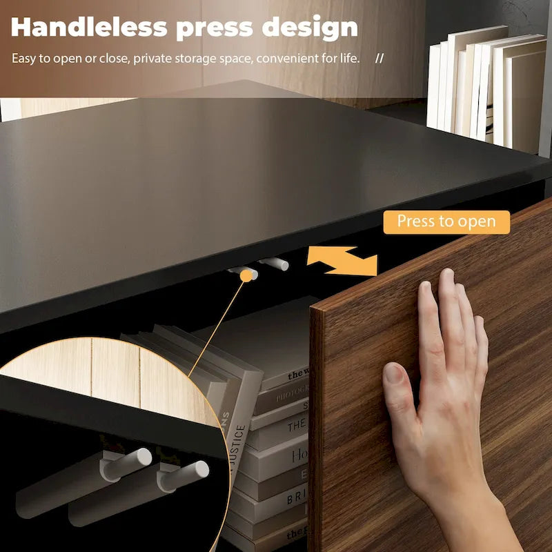 54.3 Kerrogee Office Computer Desk Corner Desk Reversible Cabinet