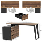 54.3 Kerrogee Office Computer Desk Corner Desk Reversible Cabinet