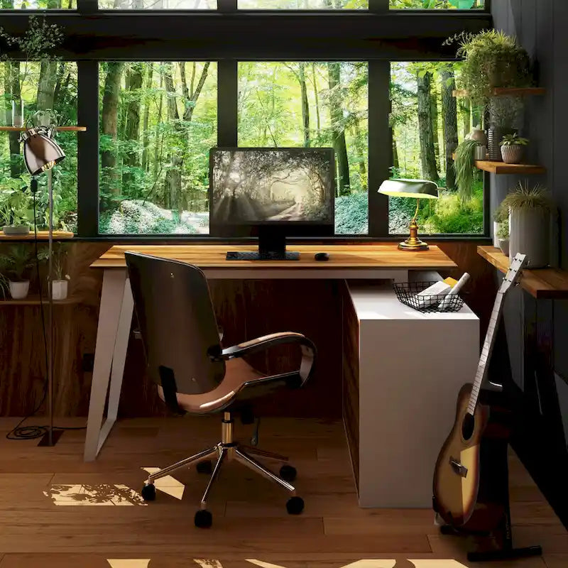 54.3 Kerrogee Office Computer Desk Corner Desk Reversible Cabinet