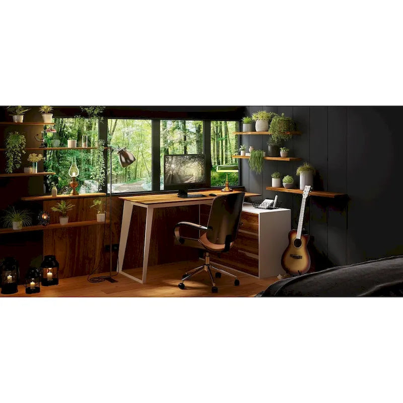 54.3 Kerrogee Office Computer Desk Corner Desk Reversible Cabinet