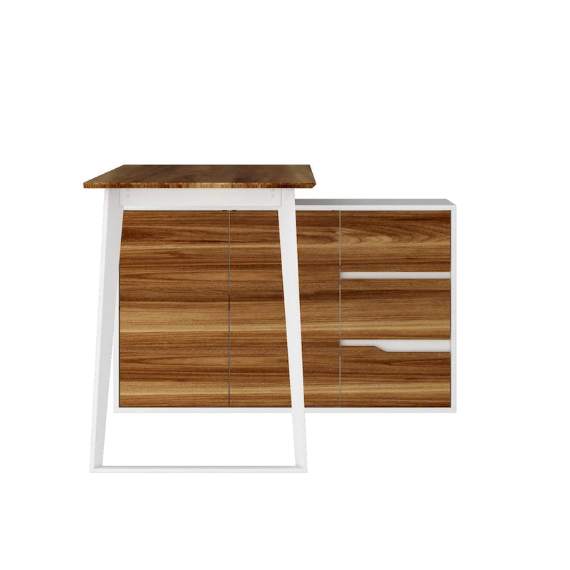 54.3 Kerrogee Office Computer Desk Corner Desk Reversible Cabinet