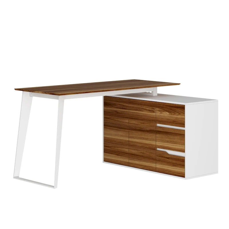 54.3 Kerrogee Office Computer Desk Corner Desk Reversible Cabinet