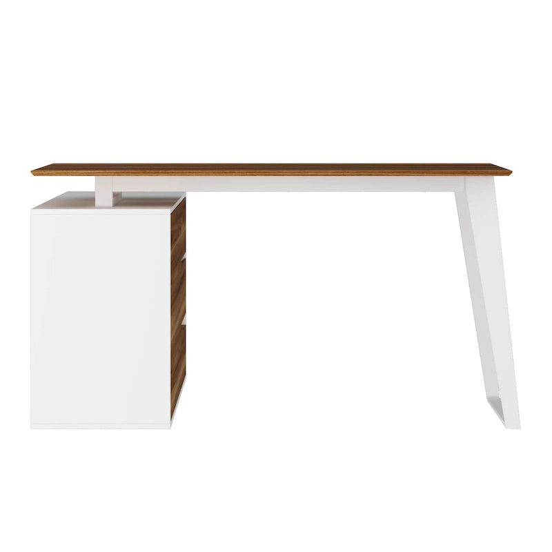 54.3 Kerrogee Office Computer Desk Corner Desk Reversible Cabinet