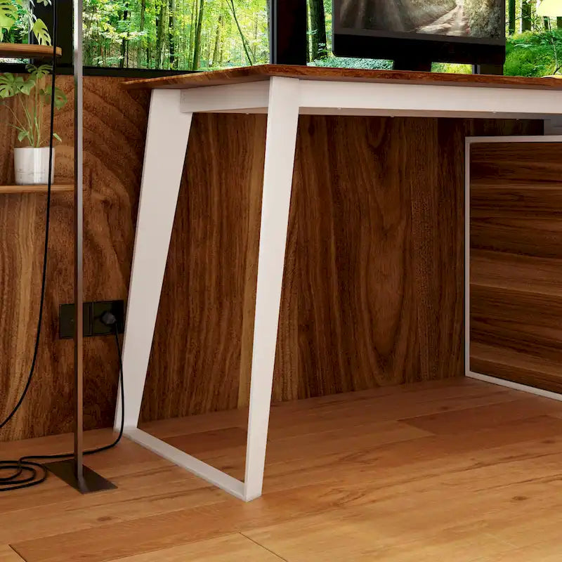54.3 Kerrogee Office Computer Desk Corner Desk Reversible Cabinet