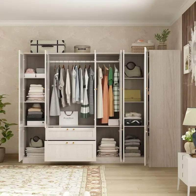 Armoire modulaire élégante gris clair