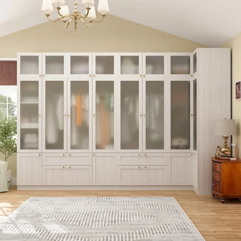 Armoire modulaire élégante gris clair