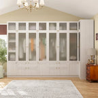 Armoire modulaire élégante gris clair
