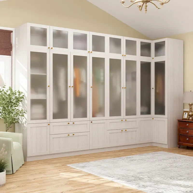 Armoire modulaire élégante gris clair