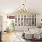 Armoire modulaire élégante gris clair