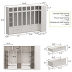 Armoire modulaire élégante gris clair