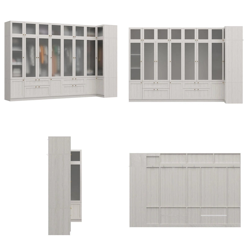 Armoire modulaire élégante gris clair
