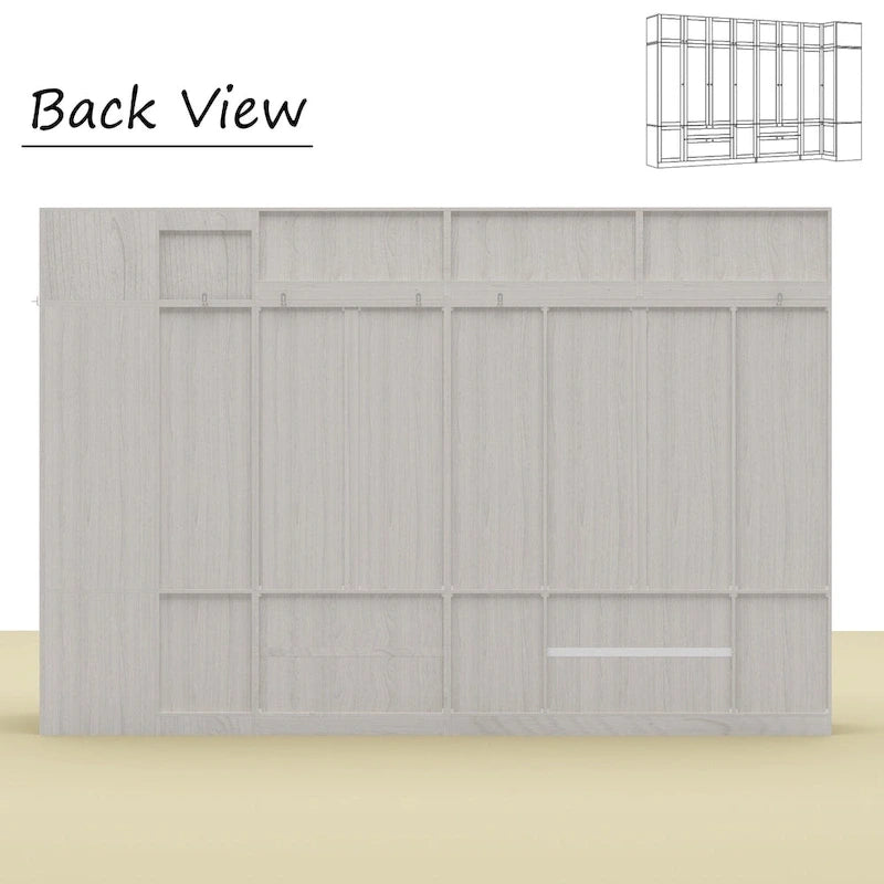 Armoire modulaire élégante gris clair