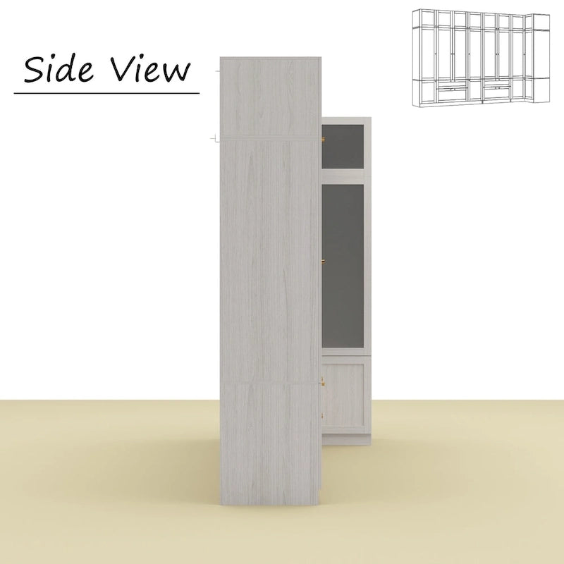 Armoire modulaire élégante gris clair