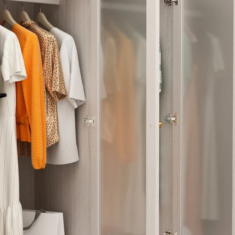 Armoire modulaire élégante gris clair