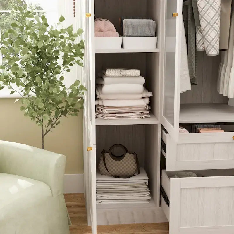 Armoire modulaire élégante gris clair