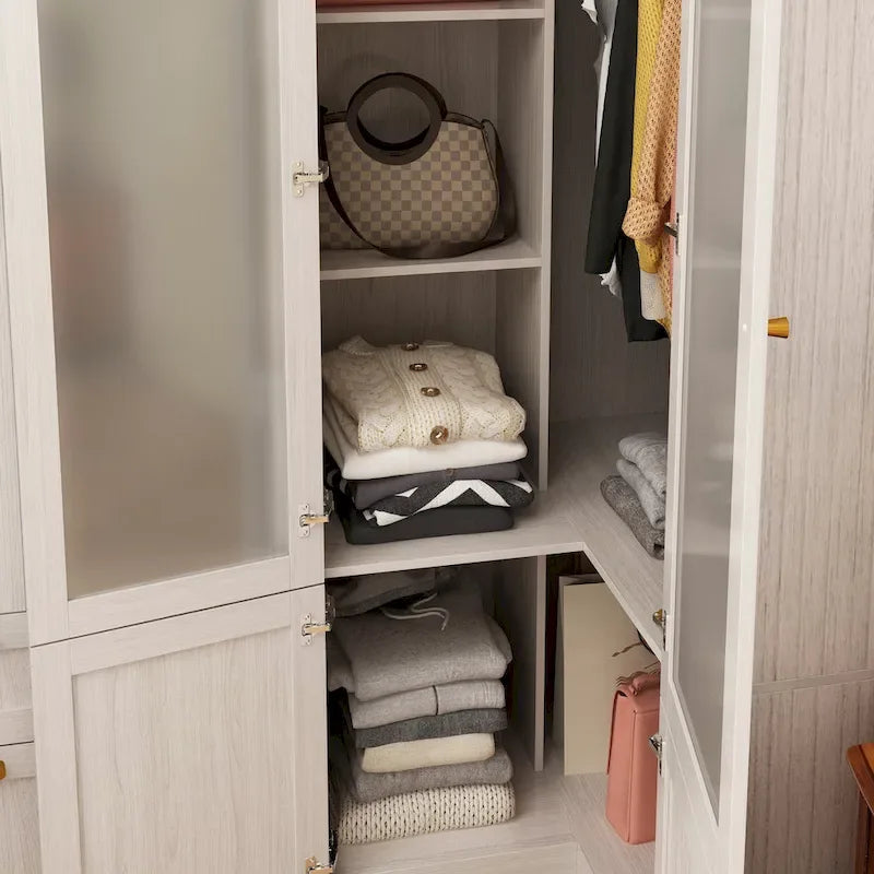 Armoire modulaire élégante gris clair