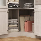 Armoire modulaire élégante gris clair
