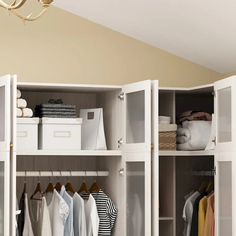 Armoire modulaire élégante gris clair