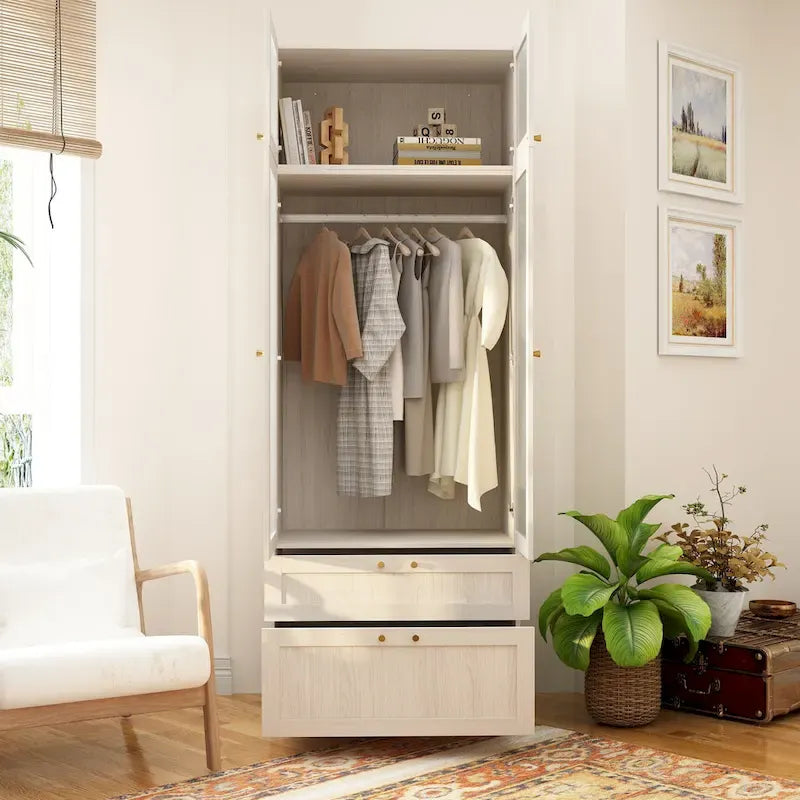 Armoire modulaire élégante gris clair
