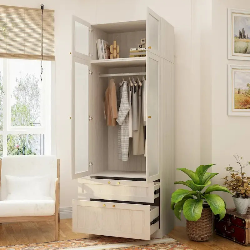 Armoire modulaire élégante gris clair