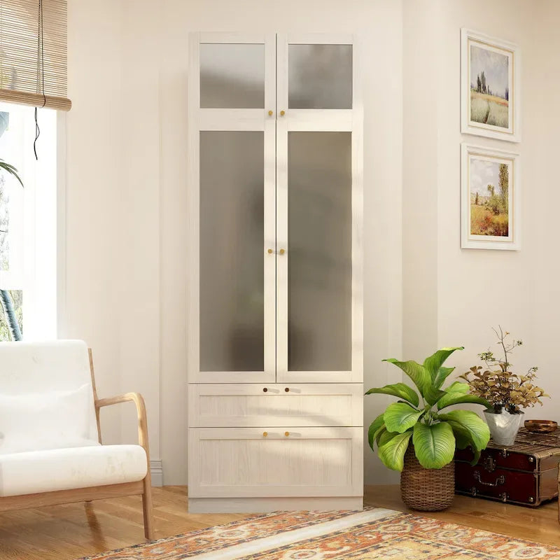 Armoire modulaire élégante gris clair