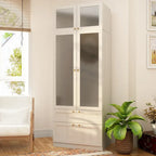 Armoire modulaire élégante gris clair