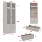 Armoire modulaire élégante gris clair