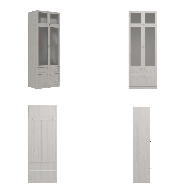 Armoire modulaire élégante gris clair