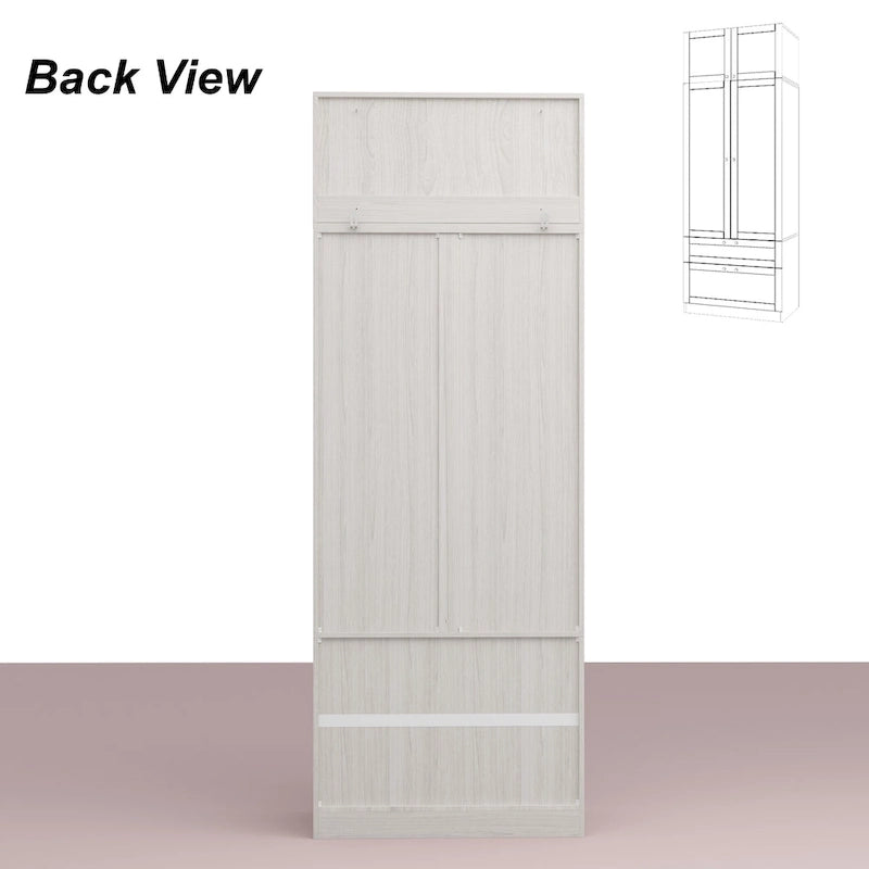 Armoire modulaire élégante gris clair