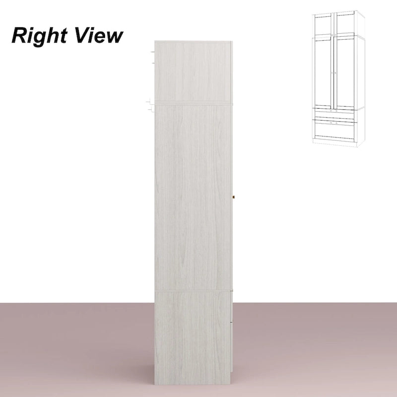 Armoire modulaire élégante gris clair